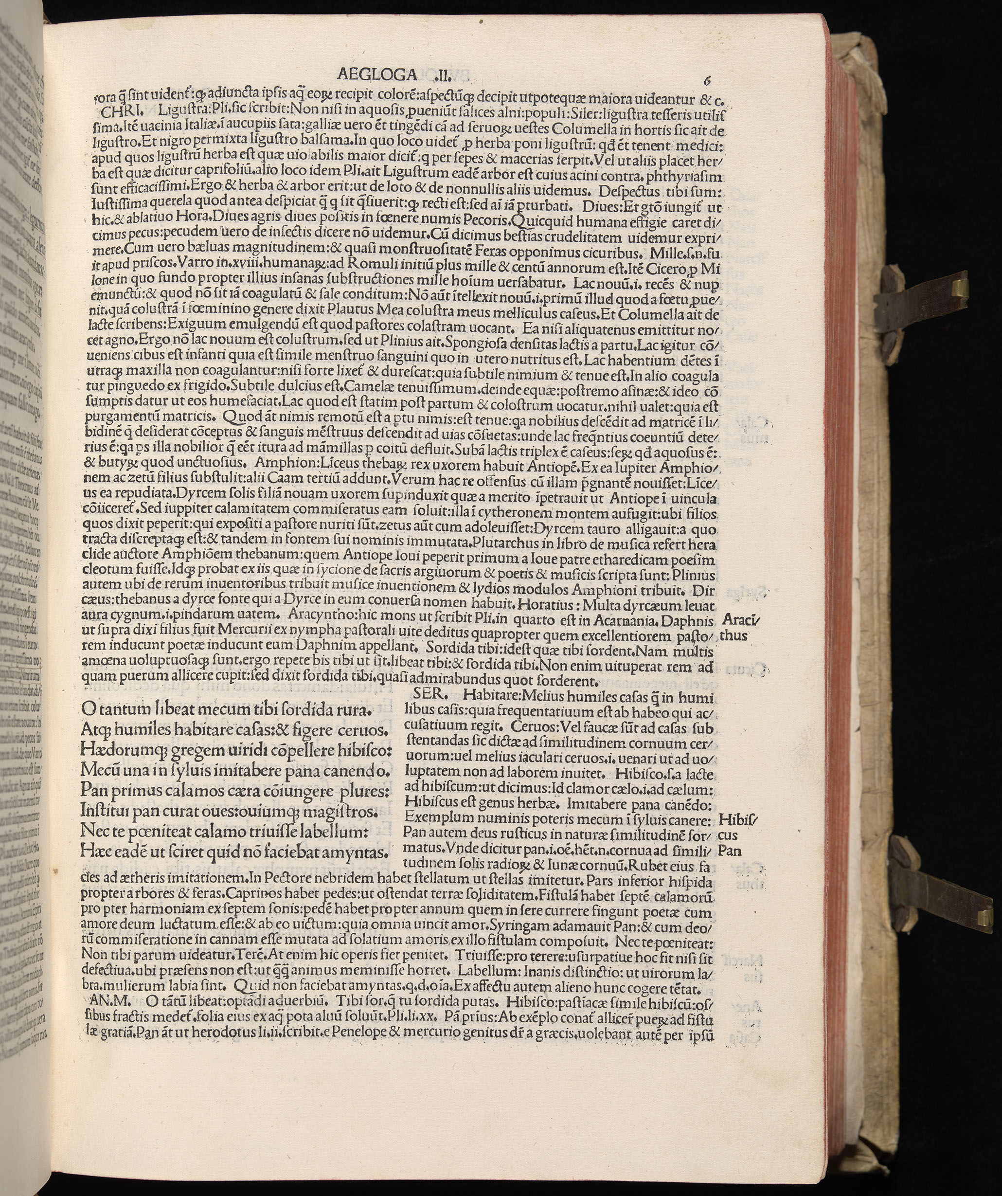 Vergilius cum c?mentariis quinque videlicet: Seruii, Landini, Ant. Mancinelli, Donati, Domitii. (M. Vegius' Book XIII addition to the Aen. Also Priapeia and Catalecta.) / Colophon: Impressu Venetiis per Bartolome? de Zanis de Portesio. . . . M.cccc.xciii. Stamped vellum with clasps. Very rare. Fol. - Image 31