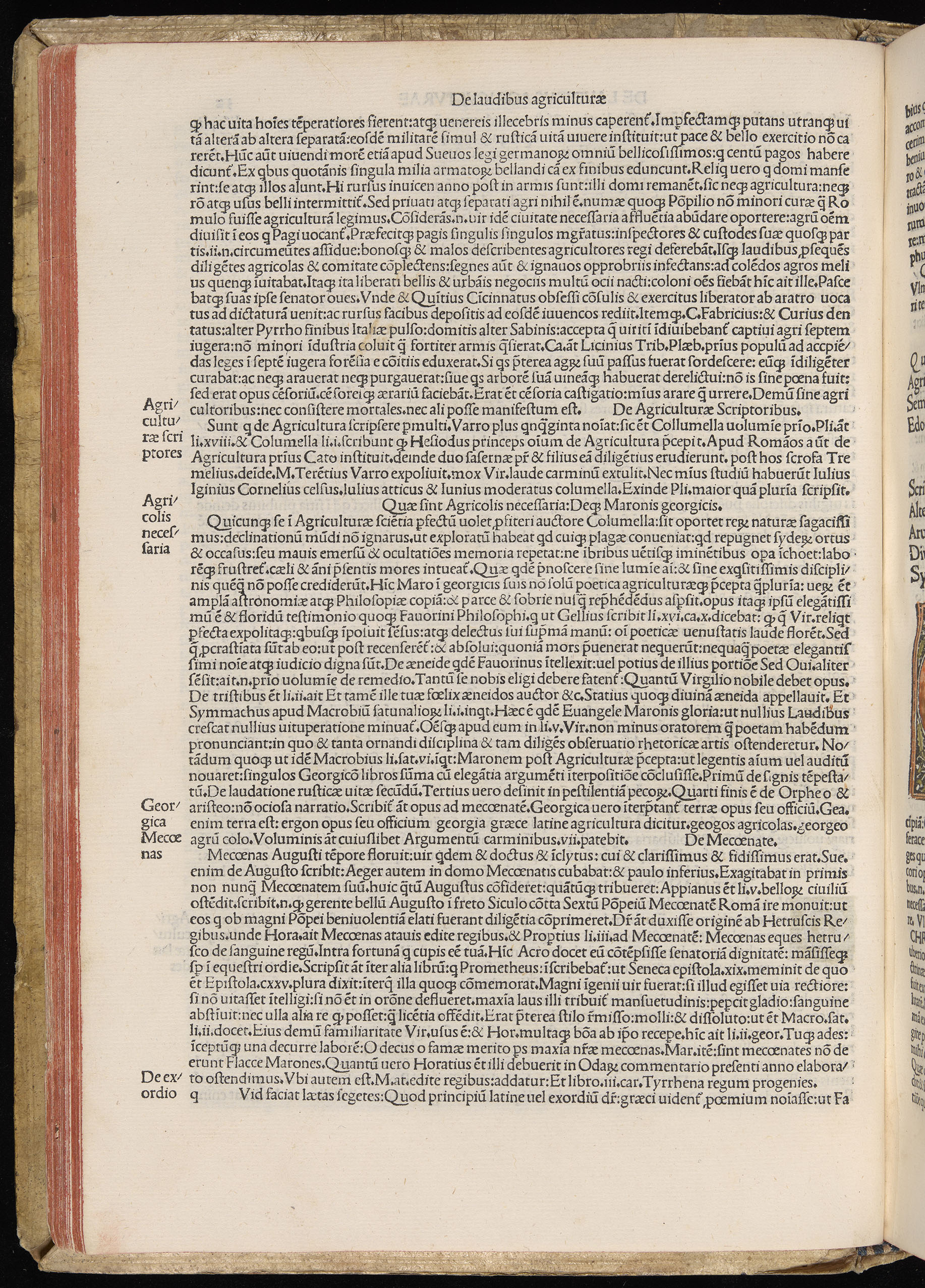 Vergilius cum c?mentariis quinque videlicet: Seruii, Landini, Ant. Mancinelli, Donati, Domitii. (M. Vegius' Book XIII addition to the Aen. Also Priapeia and Catalecta.) / Colophon: Impressu Venetiis per Bartolome? de Zanis de Portesio. . . . M.cccc.xciii. Stamped vellum with clasps. Very rare. Fol. - Image 84