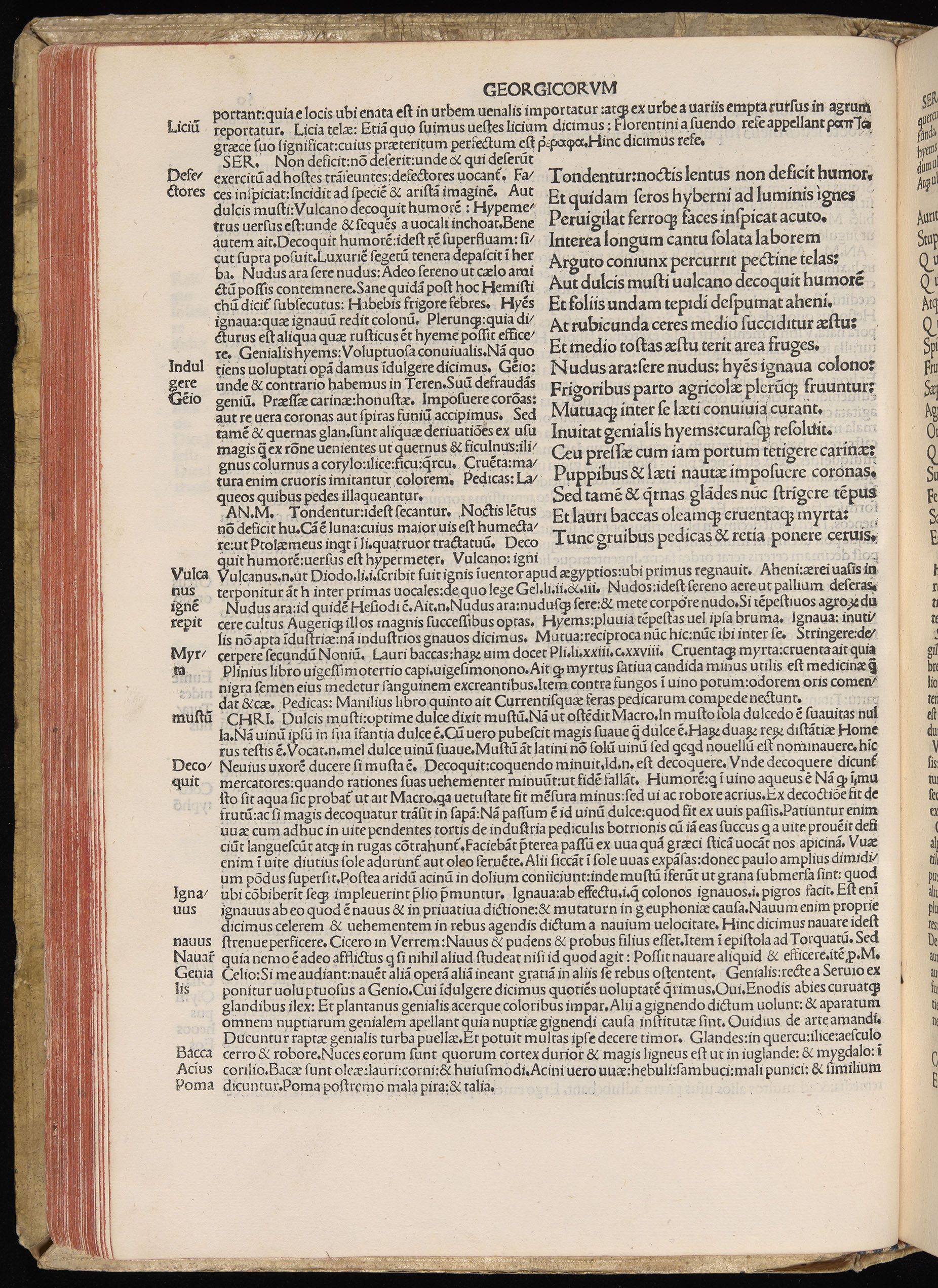 Vergilius cum c?mentariis quinque videlicet: Seruii, Landini, Ant. Mancinelli, Donati, Domitii. (M. Vegius' Book XIII addition to the Aen. Also Priapeia and Catalecta.) / Colophon: Impressu Venetiis per Bartolome? de Zanis de Portesio. . . . M.cccc.xciii. Stamped vellum with clasps. Very rare. Fol. - Image 120