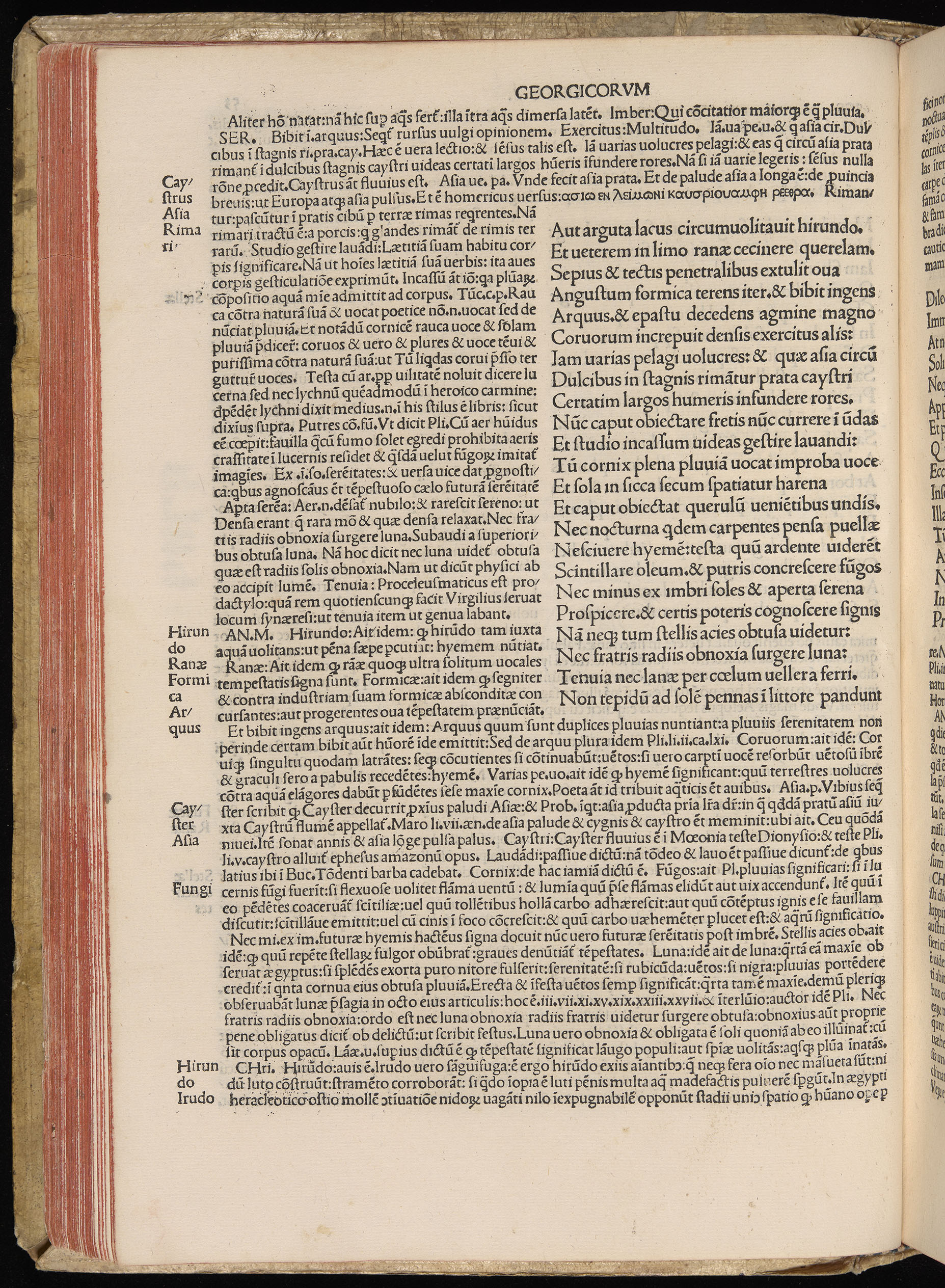 Vergilius cum c?mentariis quinque videlicet: Seruii, Landini, Ant. Mancinelli, Donati, Domitii. (M. Vegius' Book XIII addition to the Aen. Also Priapeia and Catalecta.) / Colophon: Impressu Venetiis per Bartolome? de Zanis de Portesio. . . . M.cccc.xciii. Stamped vellum with clasps. Very rare. Fol. - Image 126