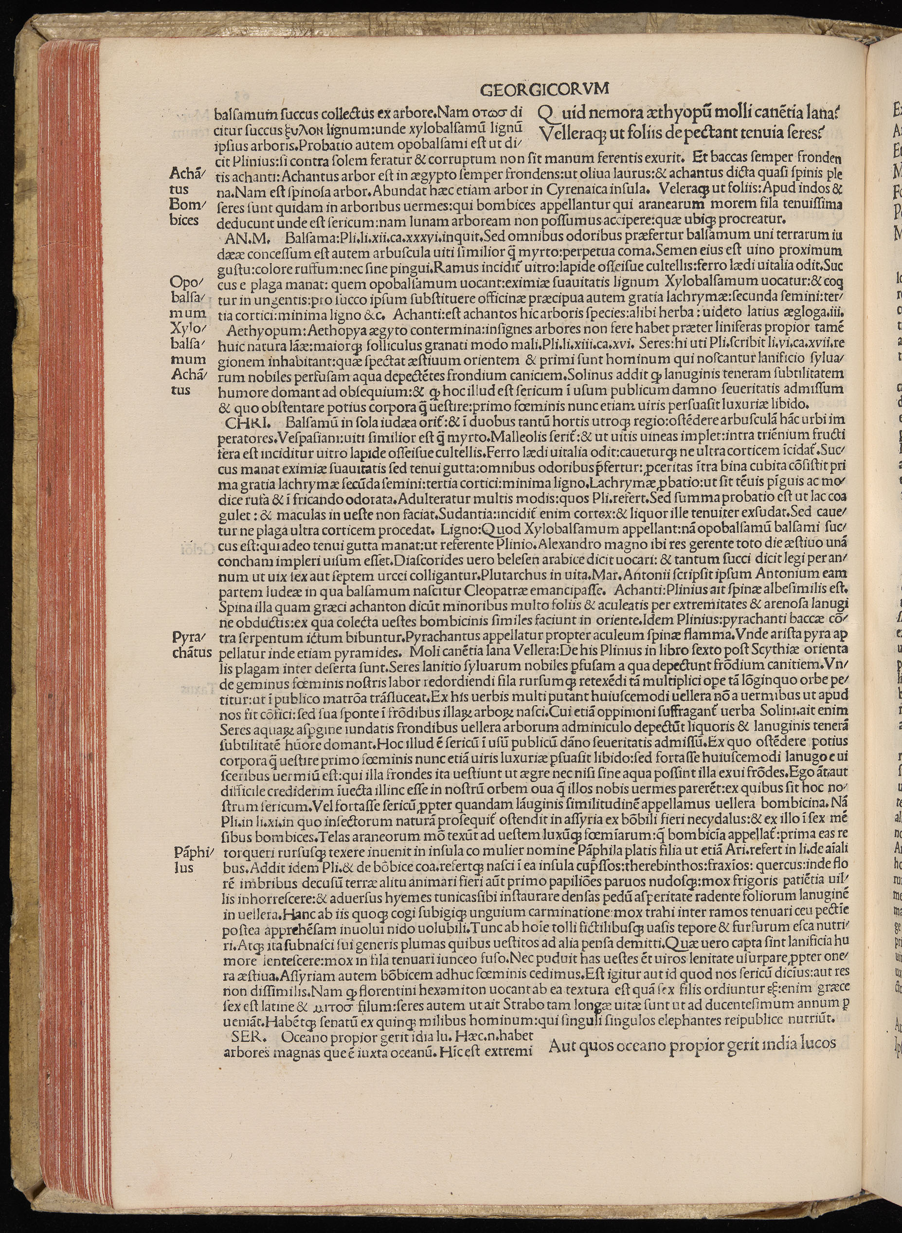 Vergilius cum c?mentariis quinque videlicet: Seruii, Landini, Ant. Mancinelli, Donati, Domitii. (M. Vegius' Book XIII addition to the Aen. Also Priapeia and Catalecta.) / Colophon: Impressu Venetiis per Bartolome? de Zanis de Portesio. . . . M.cccc.xciii. Stamped vellum with clasps. Very rare. Fol. - Image 146