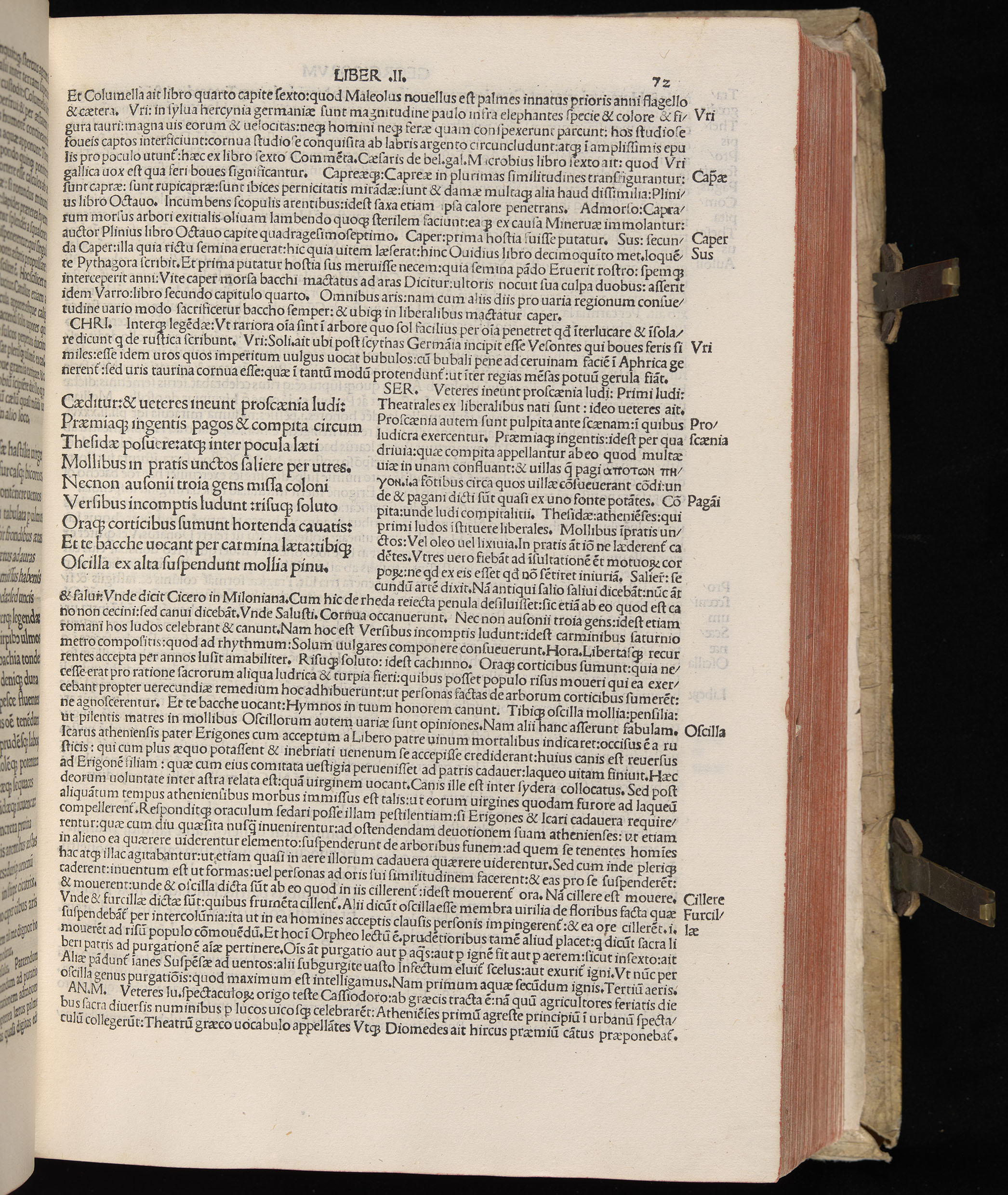 Vergilius cum c?mentariis quinque videlicet: Seruii, Landini, Ant. Mancinelli, Donati, Domitii. (M. Vegius' Book XIII addition to the Aen. Also Priapeia and Catalecta.) / Colophon: Impressu Venetiis per Bartolome? de Zanis de Portesio. . . . M.cccc.xciii. Stamped vellum with clasps. Very rare. Fol. - Image 163