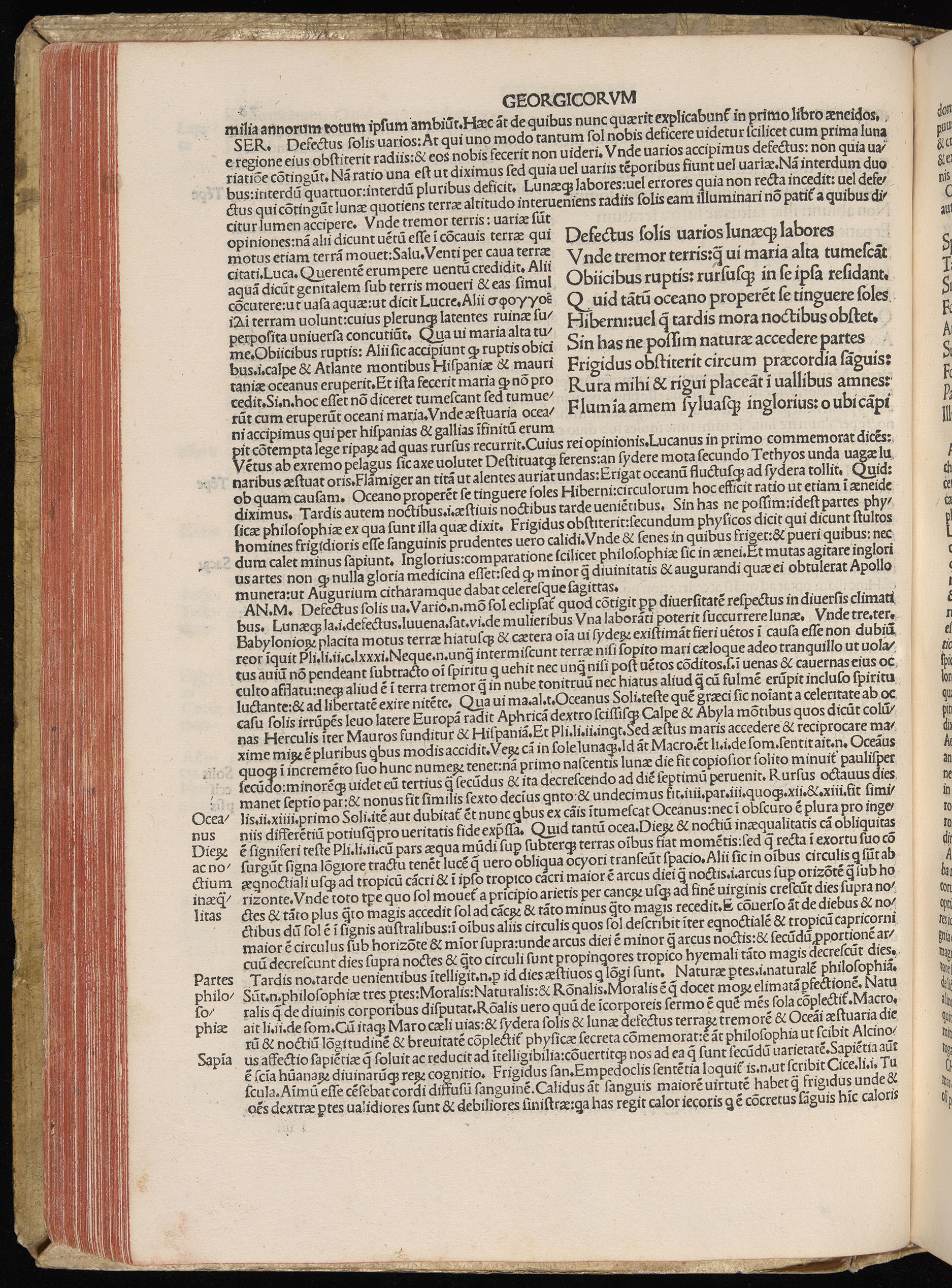 Vergilius cum c?mentariis quinque videlicet: Seruii, Landini, Ant. Mancinelli, Donati, Domitii. (M. Vegius' Book XIII addition to the Aen. Also Priapeia and Catalecta.) / Colophon: Impressu Venetiis per Bartolome? de Zanis de Portesio. . . . M.cccc.xciii. Stamped vellum with clasps. Very rare. Fol. - Image 172