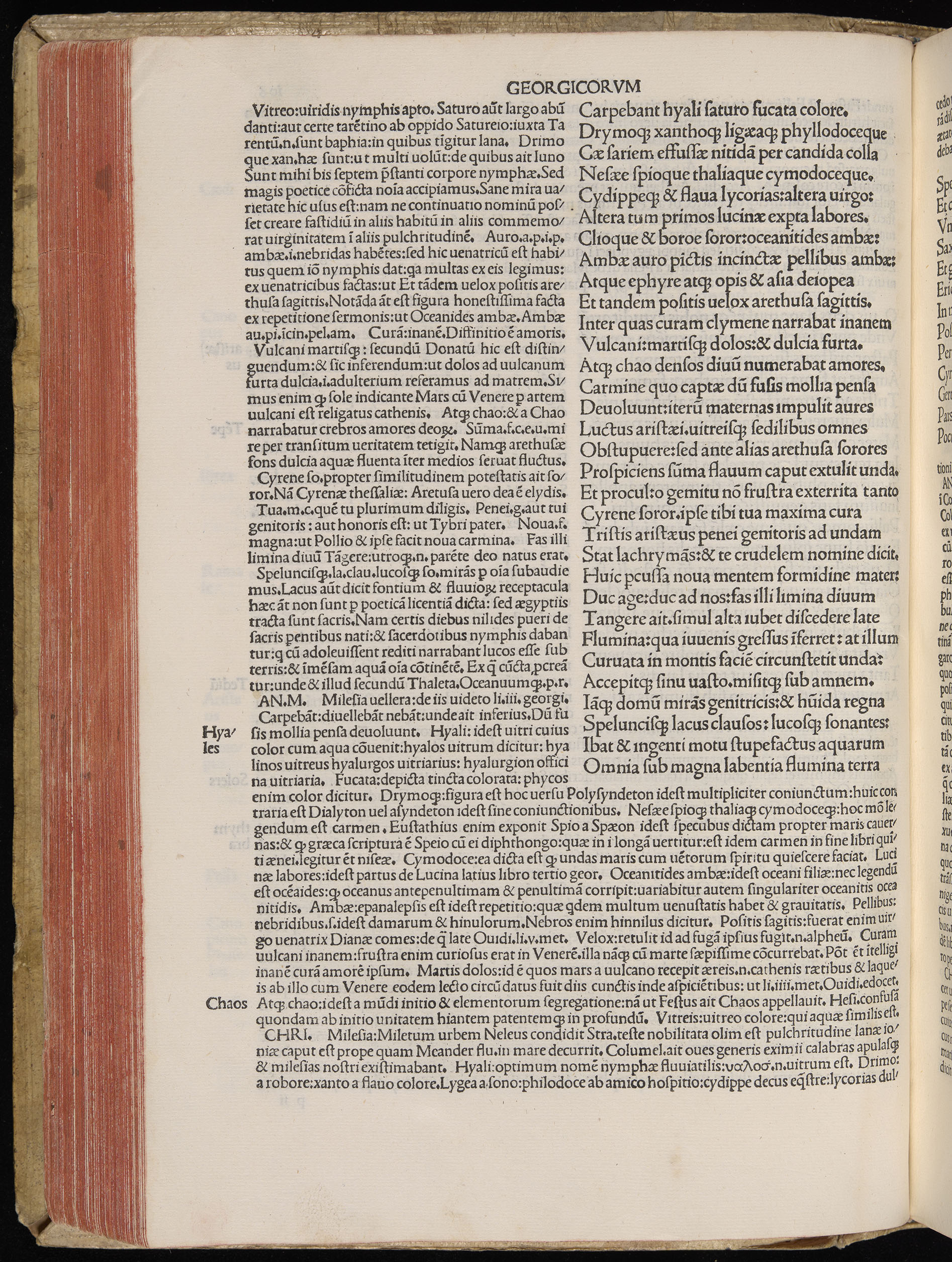 Vergilius cum c?mentariis quinque videlicet: Seruii, Landini, Ant. Mancinelli, Donati, Domitii. (M. Vegius' Book XIII addition to the Aen. Also Priapeia and Catalecta.) / Colophon: Impressu Venetiis per Bartolome? de Zanis de Portesio. . . . M.cccc.xciii. Stamped vellum with clasps. Very rare. Fol. - Image 232