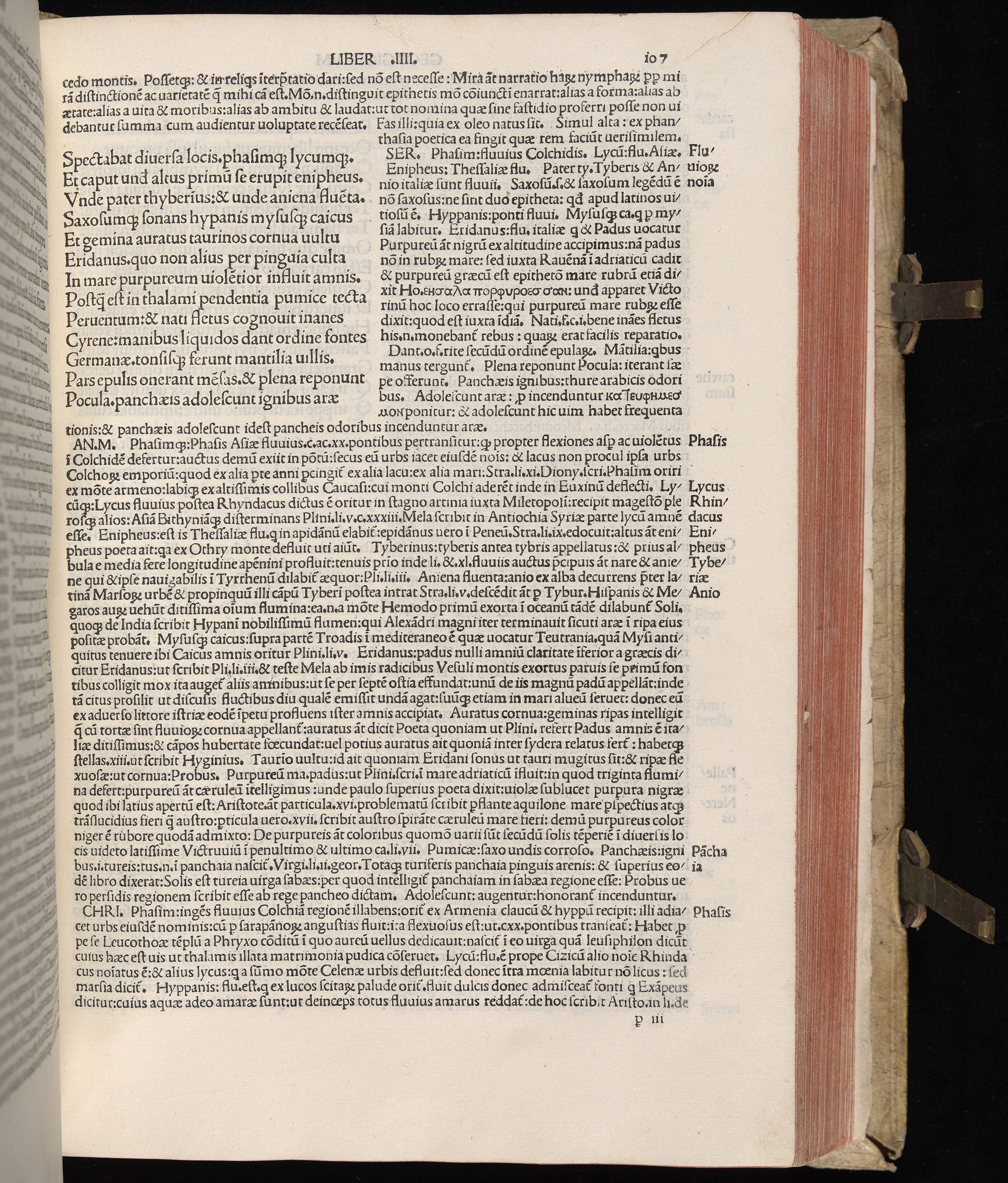 Vergilius cum c?mentariis quinque videlicet: Seruii, Landini, Ant. Mancinelli, Donati, Domitii. (M. Vegius' Book XIII addition to the Aen. Also Priapeia and Catalecta.) / Colophon: Impressu Venetiis per Bartolome? de Zanis de Portesio. . . . M.cccc.xciii. Stamped vellum with clasps. Very rare. Fol. - Image 233