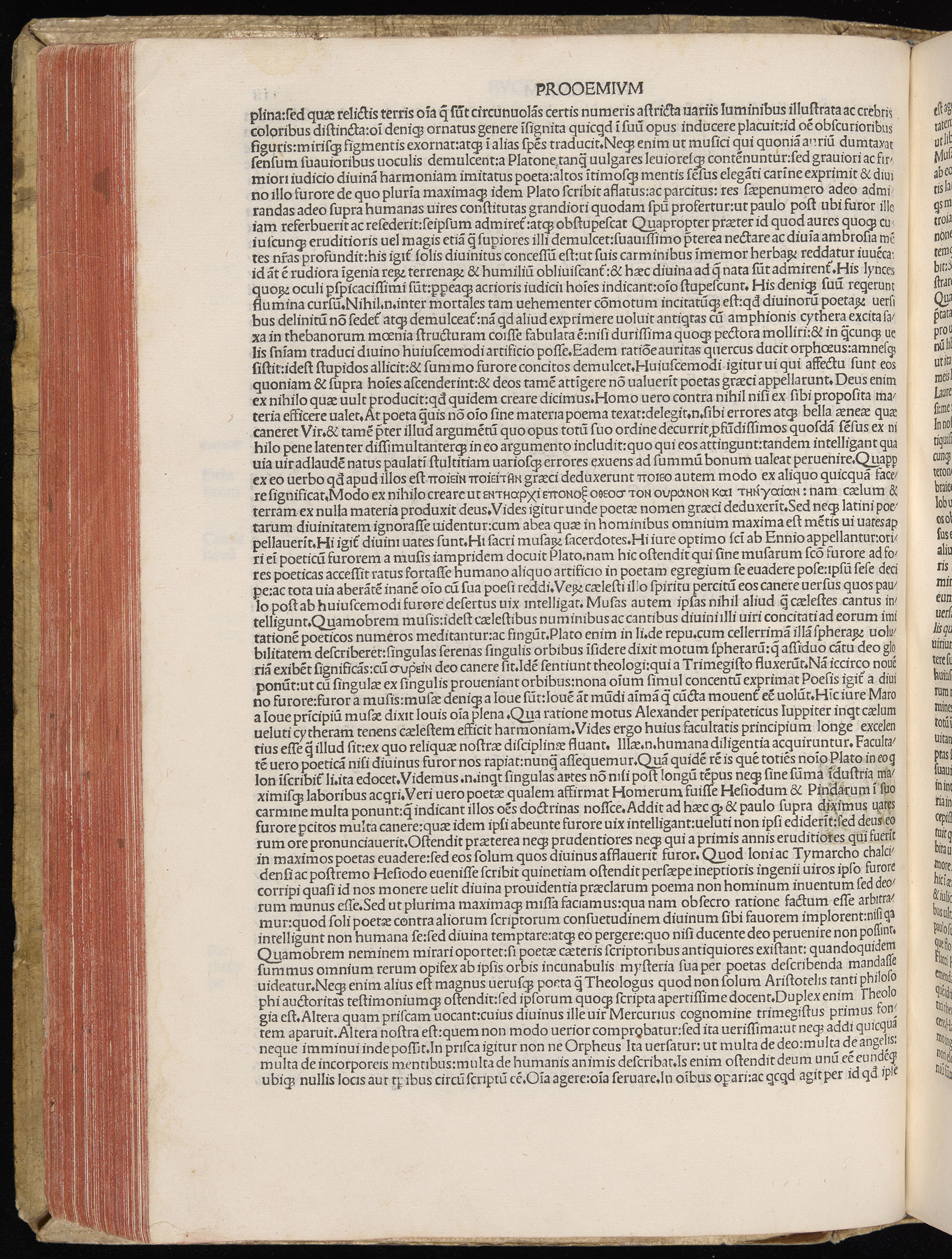Vergilius cum c?mentariis quinque videlicet: Seruii, Landini, Ant. Mancinelli, Donati, Domitii. (M. Vegius' Book XIII addition to the Aen. Also Priapeia and Catalecta.) / Colophon: Impressu Venetiis per Bartolome? de Zanis de Portesio. . . . M.cccc.xciii. Stamped vellum with clasps. Very rare. Fol. - Image 242