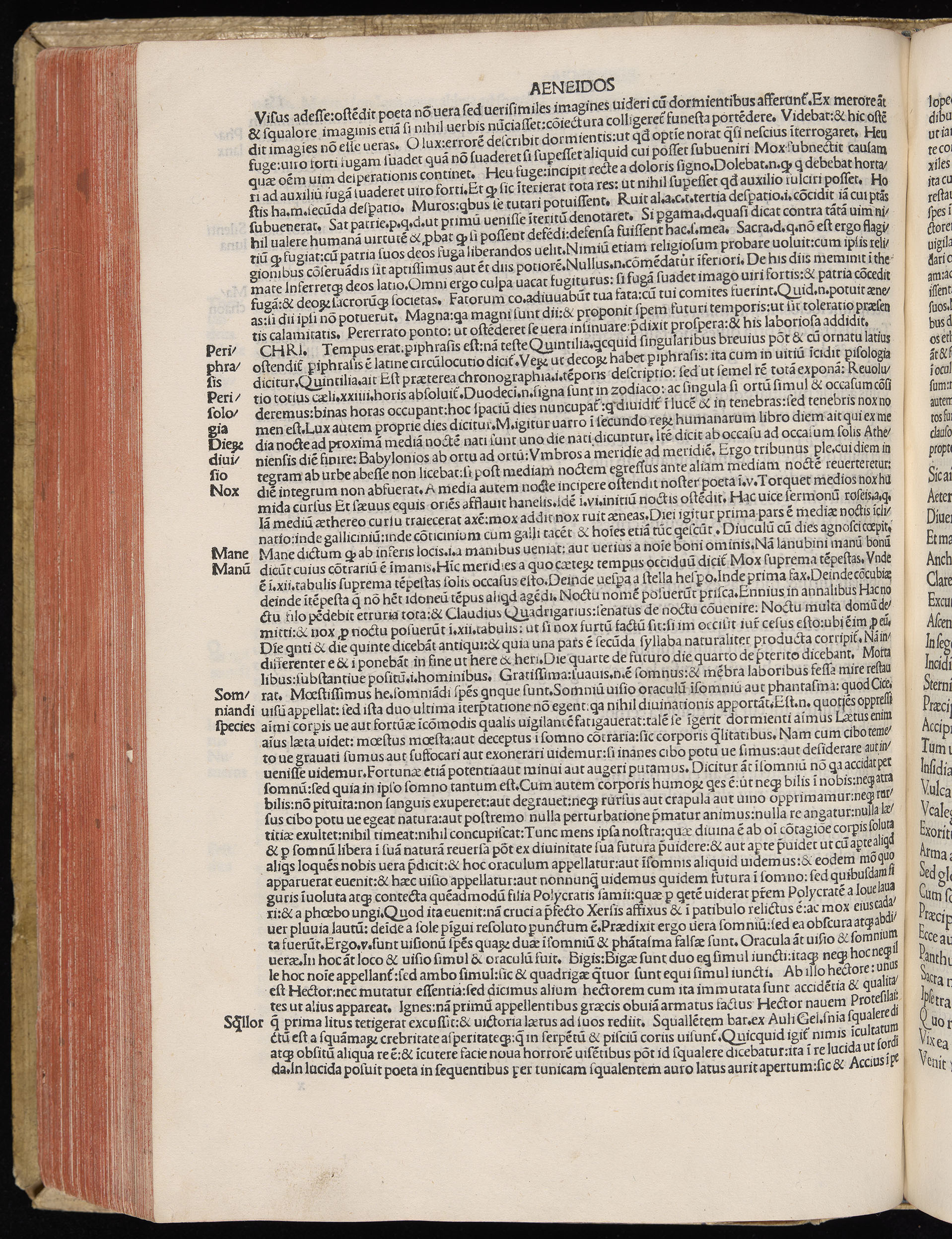 Vergilius cum c?mentariis quinque videlicet: Seruii, Landini, Ant. Mancinelli, Donati, Domitii. (M. Vegius' Book XIII addition to the Aen. Also Priapeia and Catalecta.) / Colophon: Impressu Venetiis per Bartolome? de Zanis de Portesio. . . . M.cccc.xciii. Stamped vellum with clasps. Very rare. Fol. - Image 326