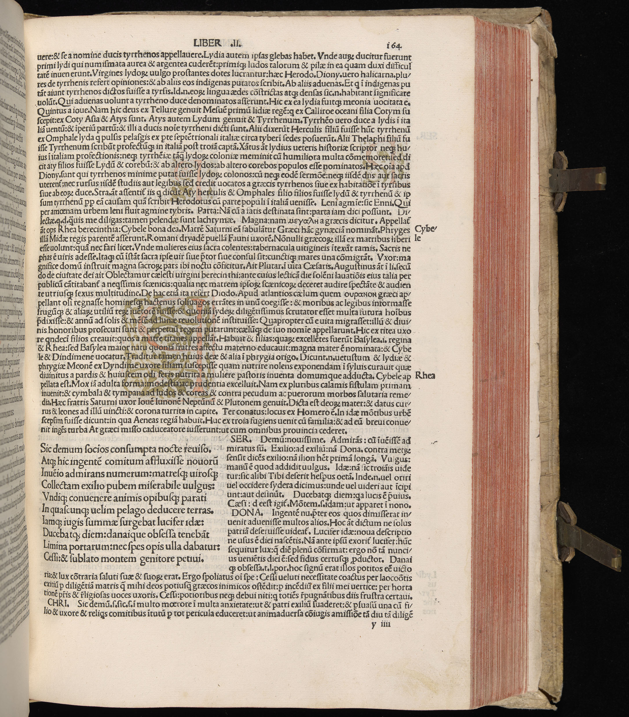 Vergilius cum c?mentariis quinque videlicet: Seruii, Landini, Ant. Mancinelli, Donati, Domitii. (M. Vegius' Book XIII addition to the Aen. Also Priapeia and Catalecta.) / Colophon: Impressu Venetiis per Bartolome? de Zanis de Portesio. . . . M.cccc.xciii. Stamped vellum with clasps. Very rare. Fol. - Image 347