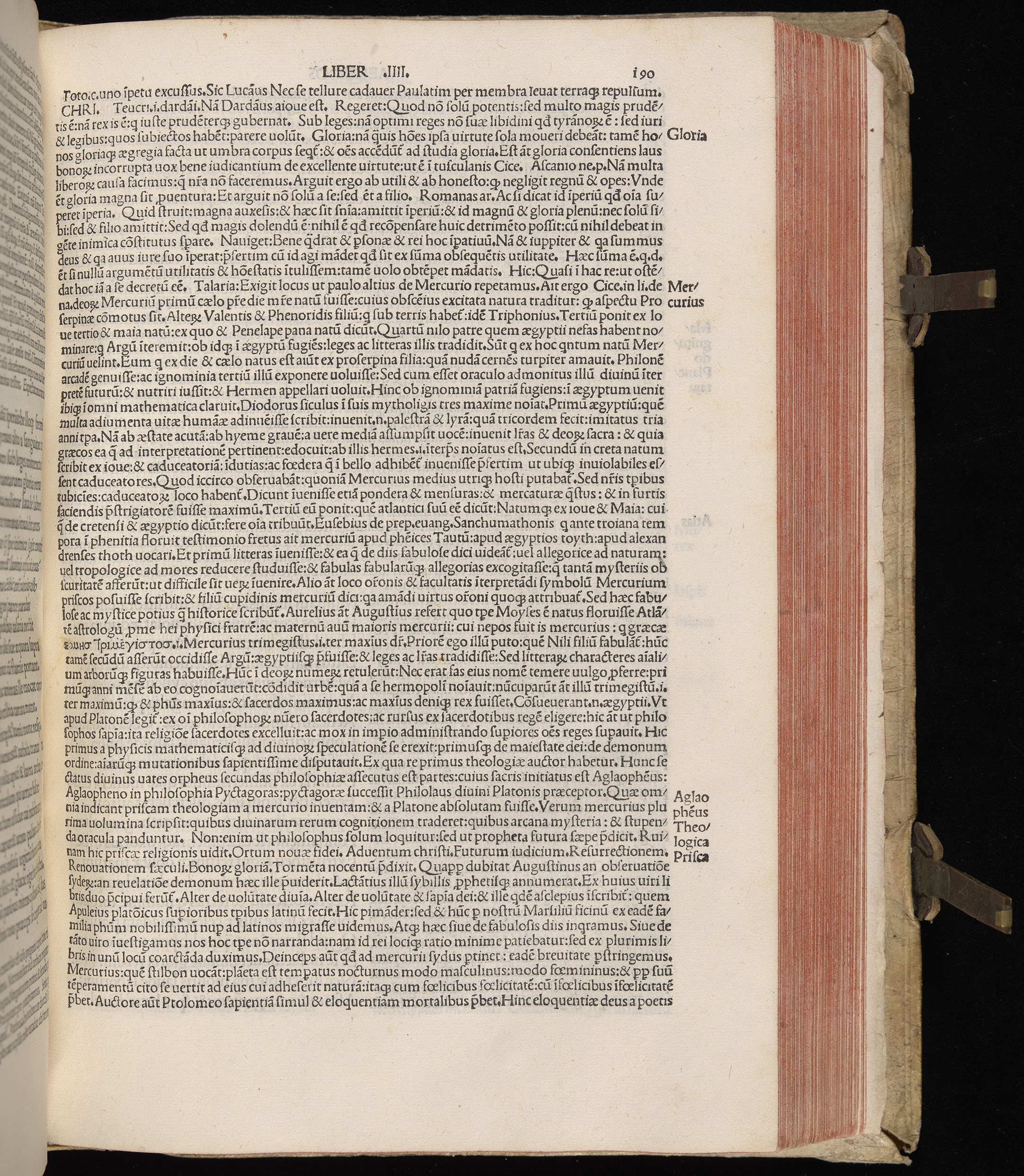 Vergilius cum c?mentariis quinque videlicet: Seruii, Landini, Ant. Mancinelli, Donati, Domitii. (M. Vegius' Book XIII addition to the Aen. Also Priapeia and Catalecta.) / Colophon: Impressu Venetiis per Bartolome? de Zanis de Portesio. . . . M.cccc.xciii. Stamped vellum with clasps. Very rare. Fol. - Image 399