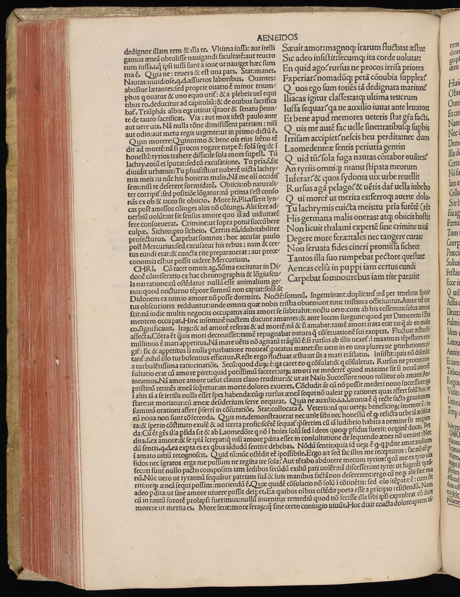 Vergilius cum c?mentariis quinque videlicet: Seruii, Landini, Ant. Mancinelli, Donati, Domitii. (M. Vegius' Book XIII addition to the Aen. Also Priapeia and Catalecta.) / Colophon: Impressu Venetiis per Bartolome? de Zanis de Portesio. . . . M.cccc.xciii. Stamped vellum with clasps. Very rare. Fol. - Image 412