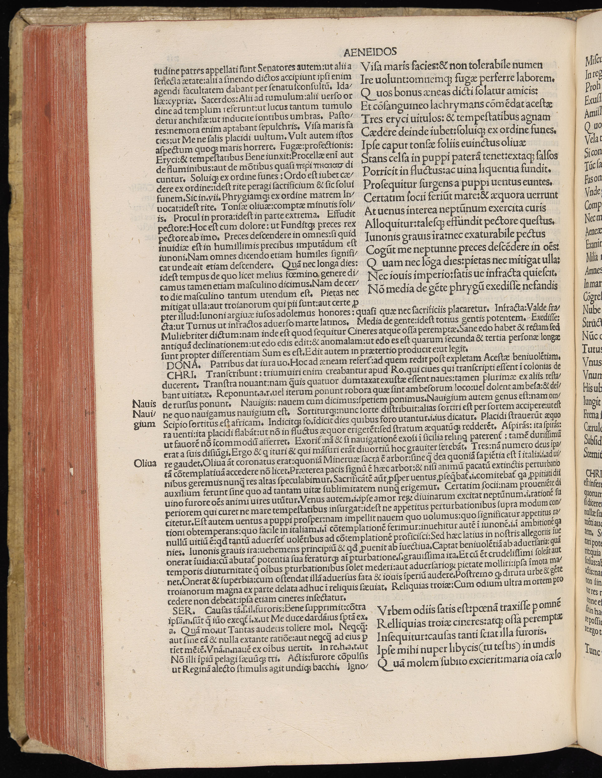 Vergilius cum c?mentariis quinque videlicet: Seruii, Landini, Ant. Mancinelli, Donati, Domitii. (M. Vegius' Book XIII addition to the Aen. Also Priapeia and Catalecta.) / Colophon: Impressu Venetiis per Bartolome? de Zanis de Portesio. . . . M.cccc.xciii. Stamped vellum with clasps. Very rare. Fol. - Image 446