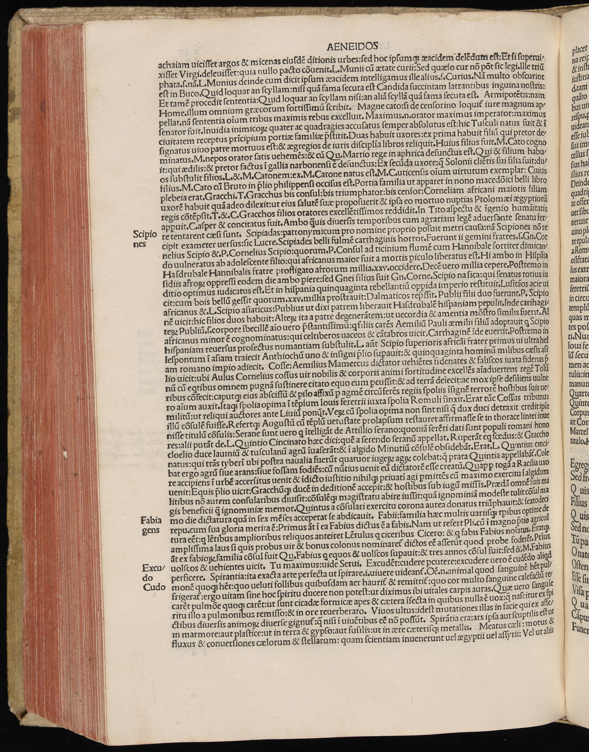 Vergilius cum c?mentariis quinque videlicet: Seruii, Landini, Ant. Mancinelli, Donati, Domitii. (M. Vegius' Book XIII addition to the Aen. Also Priapeia and Catalecta.) / Colophon: Impressu Venetiis per Bartolome? de Zanis de Portesio. . . . M.cccc.xciii. Stamped vellum with clasps. Very rare. Fol. - Image 504