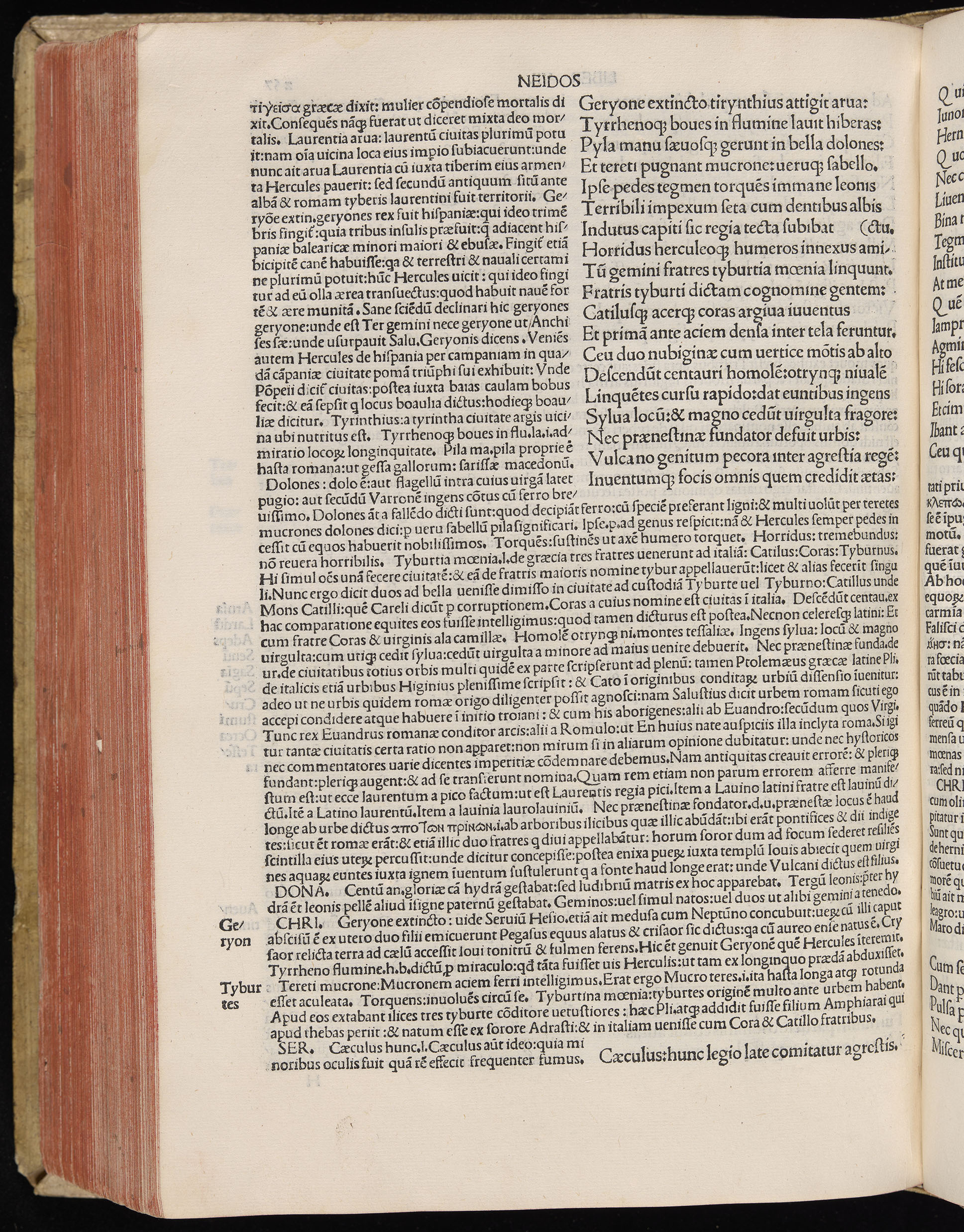 Vergilius cum c?mentariis quinque videlicet: Seruii, Landini, Ant. Mancinelli, Donati, Domitii. (M. Vegius' Book XIII addition to the Aen. Also Priapeia and Catalecta.) / Colophon: Impressu Venetiis per Bartolome? de Zanis de Portesio. . . . M.cccc.xciii. Stamped vellum with clasps. Very rare. Fol. - Image 534