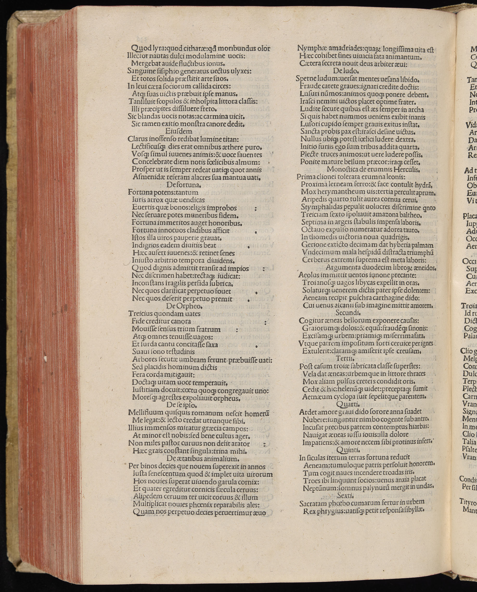 Vergilius cum c?mentariis quinque videlicet: Seruii, Landini, Ant. Mancinelli, Donati, Domitii. (M. Vegius' Book XIII addition to the Aen. Also Priapeia and Catalecta.) / Colophon: Impressu Venetiis per Bartolome? de Zanis de Portesio. . . . M.cccc.xciii. Stamped vellum with clasps. Very rare. Fol. - Image 692