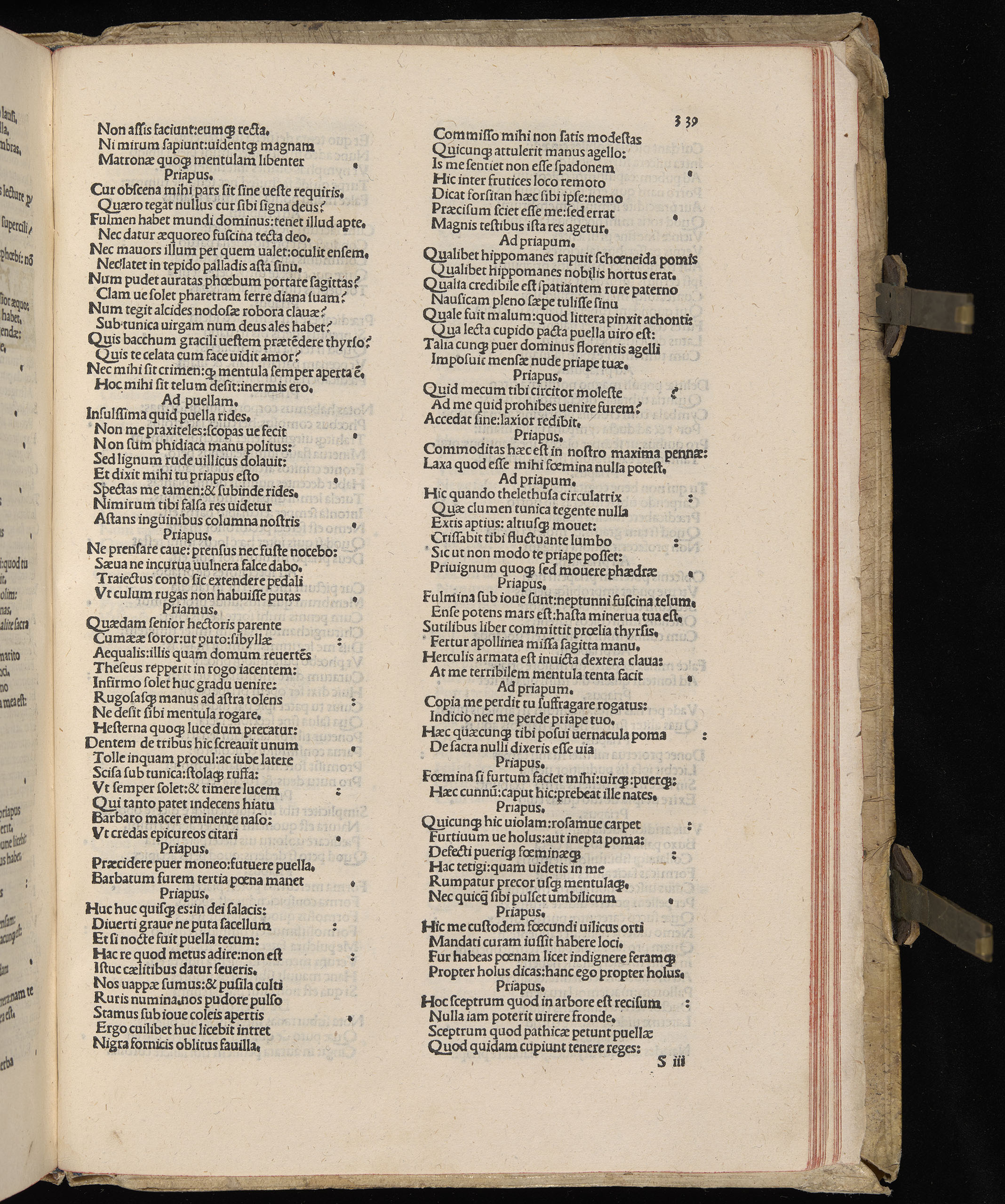 Vergilius cum c?mentariis quinque videlicet: Seruii, Landini, Ant. Mancinelli, Donati, Domitii. (M. Vegius' Book XIII addition to the Aen. Also Priapeia and Catalecta.) / Colophon: Impressu Venetiis per Bartolome? de Zanis de Portesio. . . . M.cccc.xciii. Stamped vellum with clasps. Very rare. Fol. - Image 697