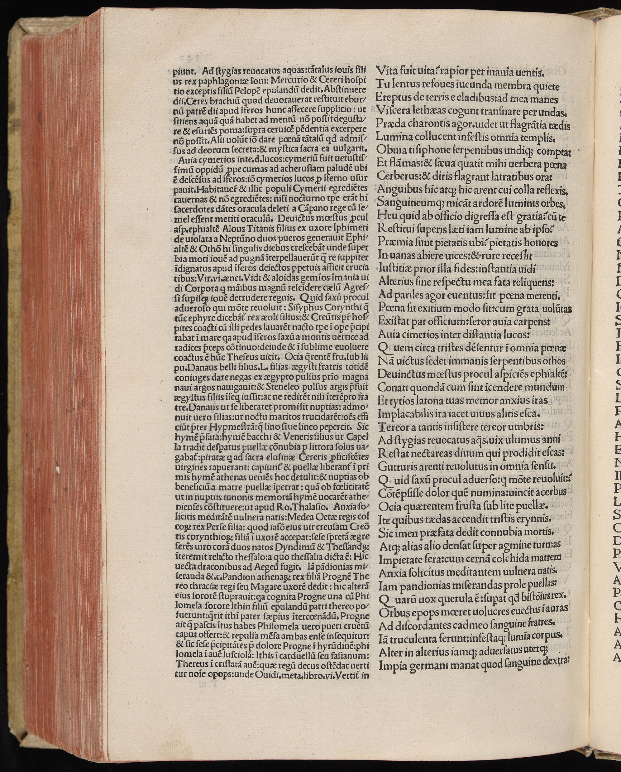 Vergilius cum c?mentariis quinque videlicet: Seruii, Landini, Ant. Mancinelli, Donati, Domitii. (M. Vegius' Book XIII addition to the Aen. Also Priapeia and Catalecta.) / Colophon: Impressu Venetiis per Bartolome? de Zanis de Portesio. . . . M.cccc.xciii. Stamped vellum with clasps. Very rare. Fol. - Image 714