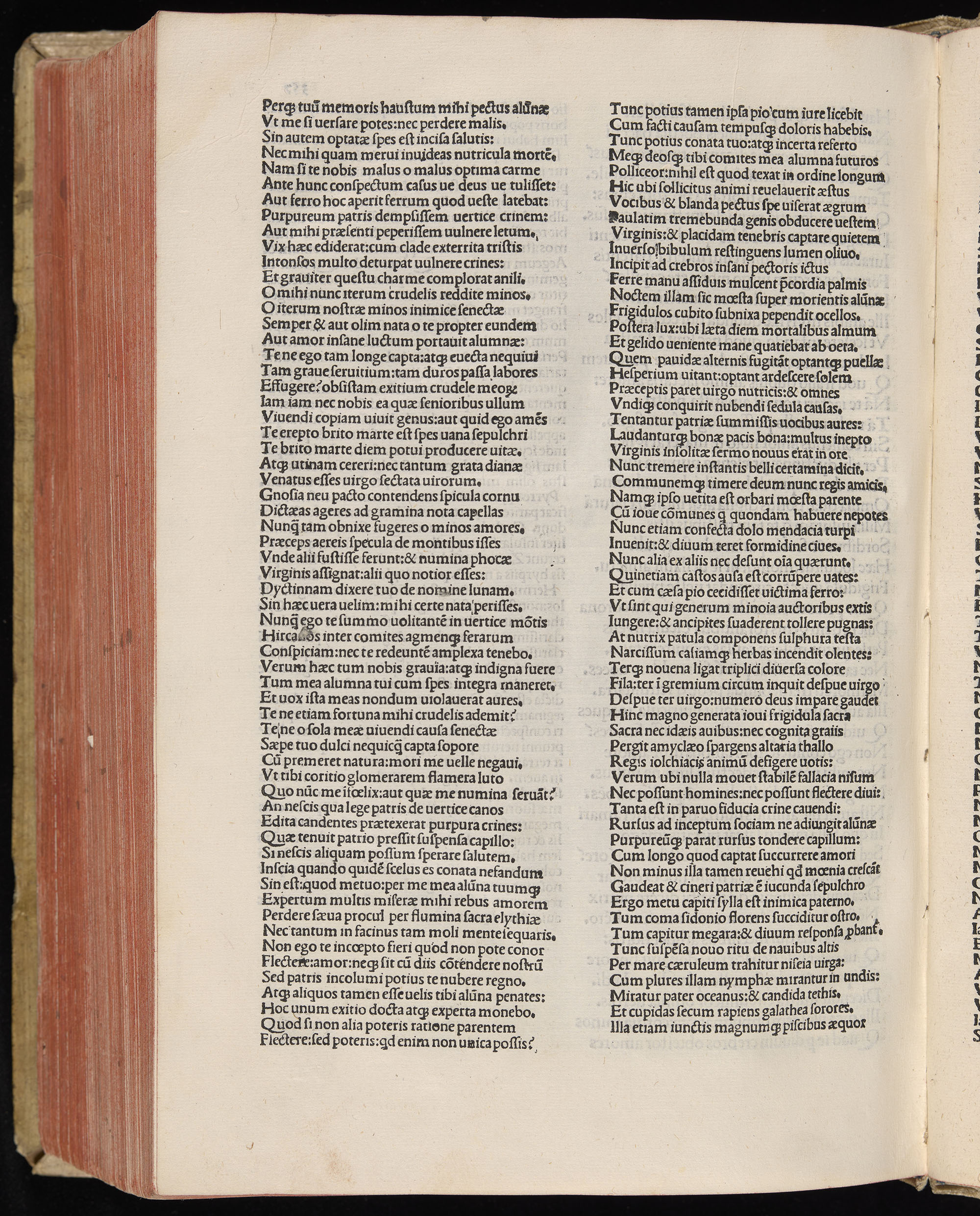 Vergilius cum c?mentariis quinque videlicet: Seruii, Landini, Ant. Mancinelli, Donati, Domitii. (M. Vegius' Book XIII addition to the Aen. Also Priapeia and Catalecta.) / Colophon: Impressu Venetiis per Bartolome? de Zanis de Portesio. . . . M.cccc.xciii. Stamped vellum with clasps. Very rare. Fol. - Image 734