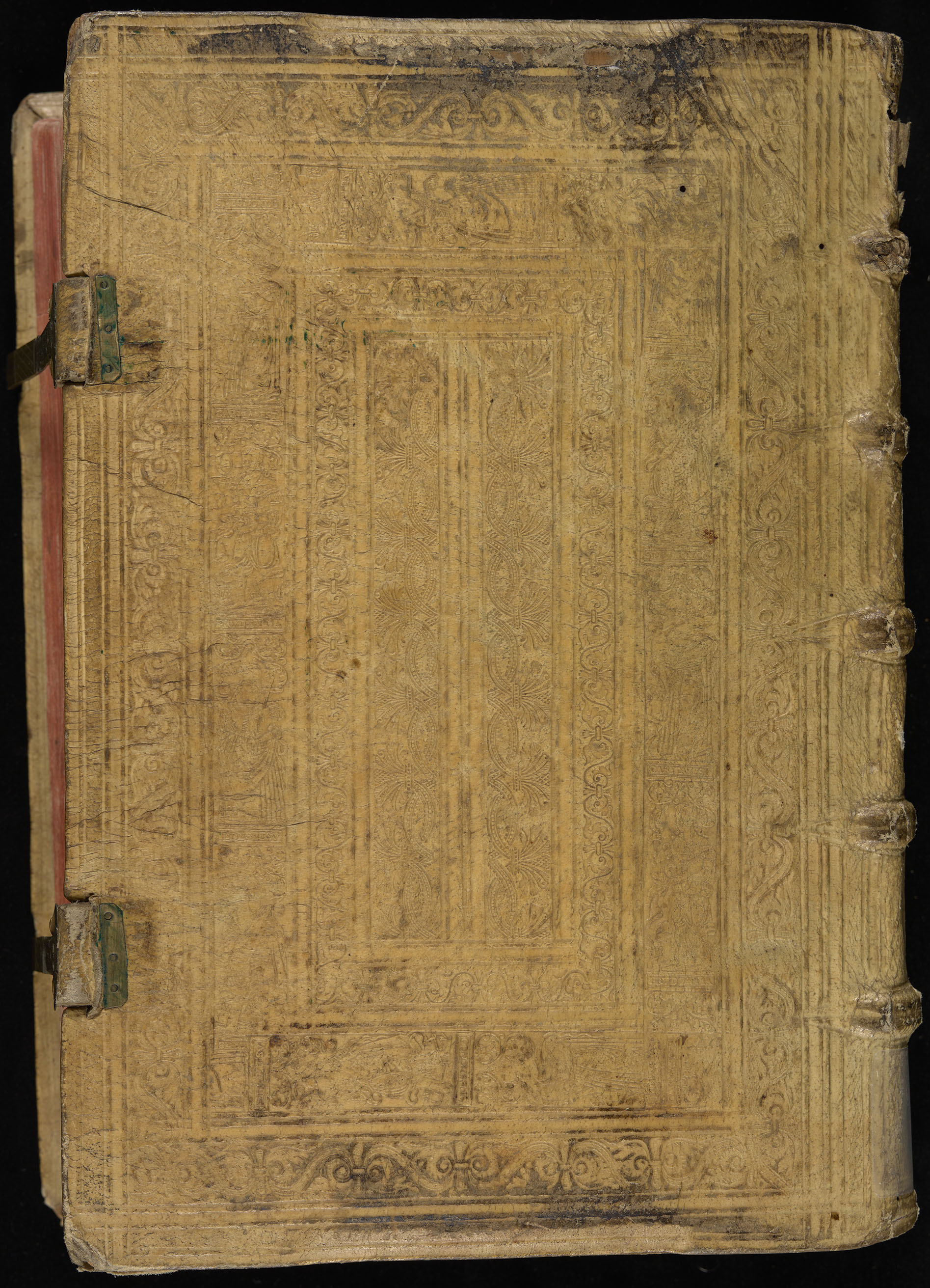 Vergilius cum c?mentariis quinque videlicet: Seruii, Landini, Ant. Mancinelli, Donati, Domitii. (M. Vegius' Book XIII addition to the Aen. Also Priapeia and Catalecta.) / Colophon: Impressu Venetiis per Bartolome? de Zanis de Portesio. . . . M.cccc.xciii. Stamped vellum with clasps. Very rare. Fol. - Image 744