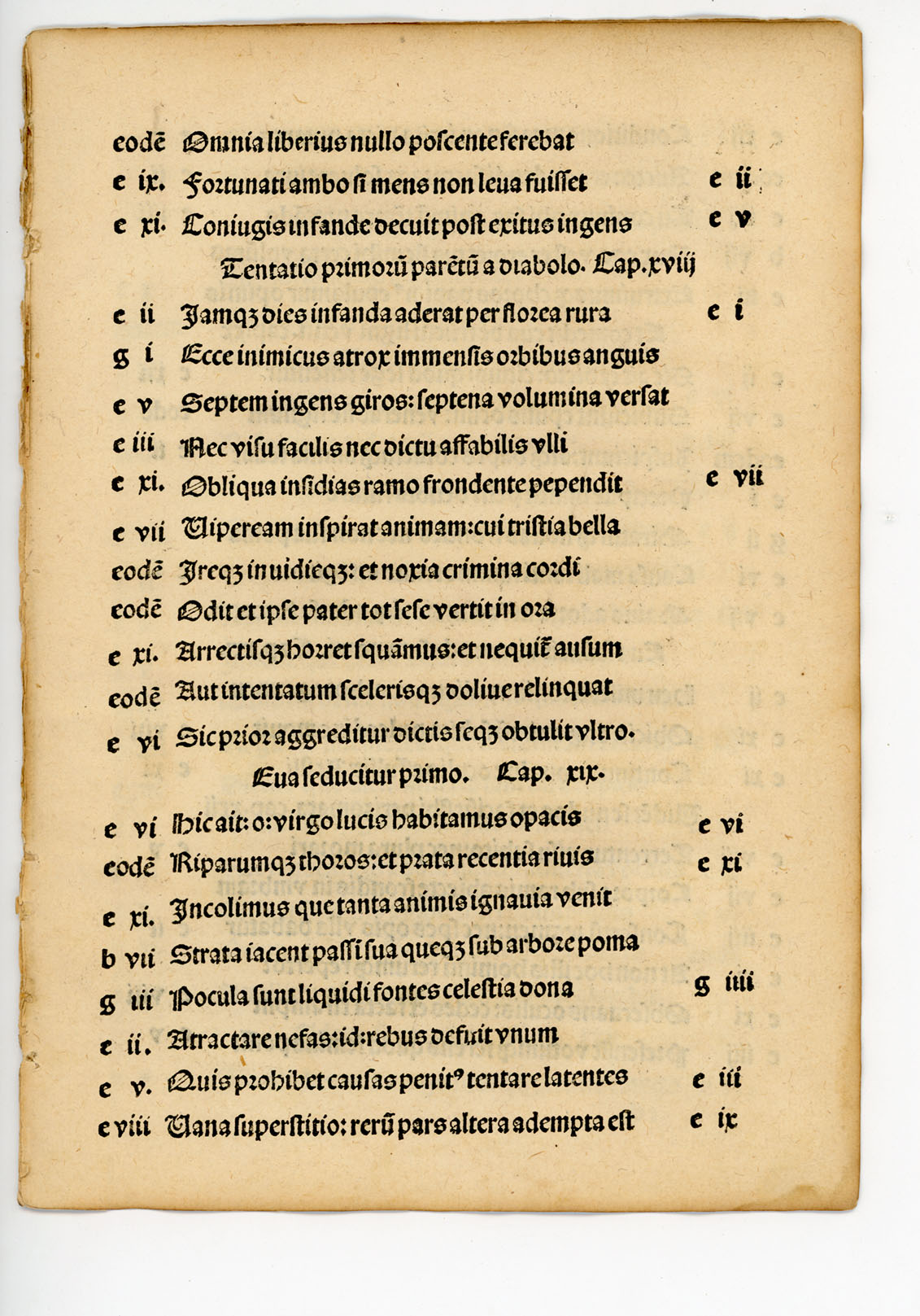 (Cento.) Probe Valerie prest?tis ingenij femine preclarissim? Centon? opus/veteris pariter ac noui testamenti (et si non om?a) precipua tamen misteria colligens/accuratissime nuper recognitum. / Colophon: Imprime (à Paris) pour Alexandre Alyate demourant au mont saincte Geneuiefue . . . M.cccc.lxxxxix. 4to. This issue extremely rare. Only other copy reported in U. S. A. said to be in Huntington Coll. - Image 12