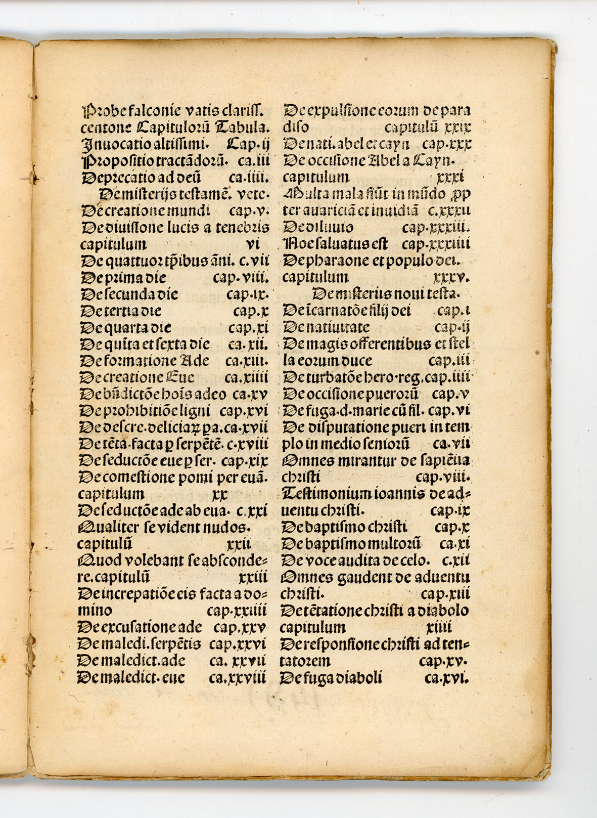 (Cento.) Probe Valerie prest?tis ingenij femine preclarissim? Centon? opus/veteris pariter ac noui testamenti (et si non om?a) precipua tamen misteria colligens/accuratissime nuper recognitum. / Colophon: Imprime (à Paris) pour Alexandre Alyate demourant au mont saincte Geneuiefue . . . M.cccc.lxxxxix. 4to. This issue extremely rare. Only other copy reported in U. S. A. said to be in Huntington Coll. - Image 36